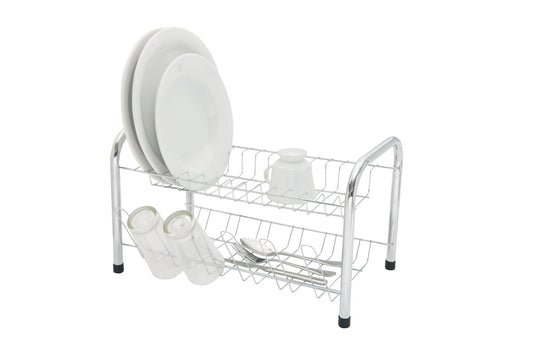 Escorredor de Louças Duplo Tubo Aço Aramado Cromado | Azzo Aramados