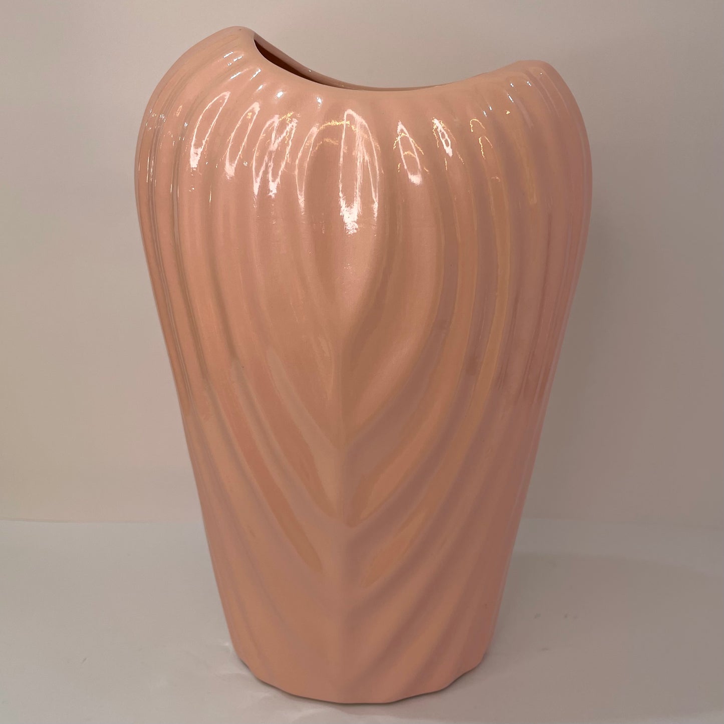 Vaso de Cerâmica Canelado Côncavo 30 cm | Cerâmica Alessandra