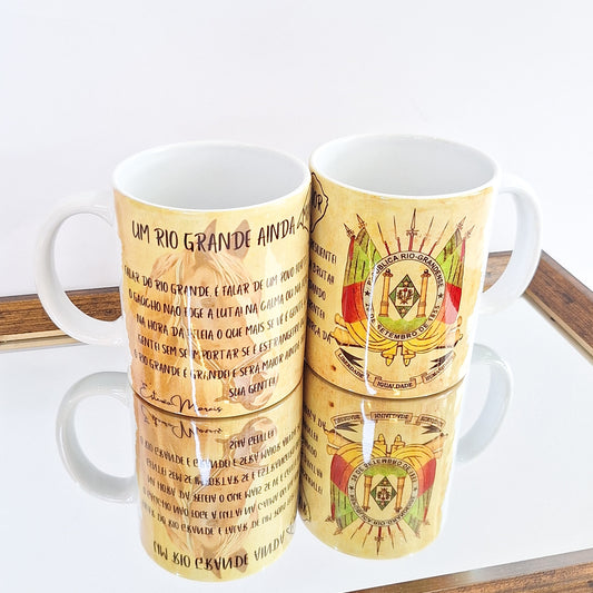 Caneca de Porcelana 300 ml - Um Rio Grande do Sul Ainda Maior | HomeStar