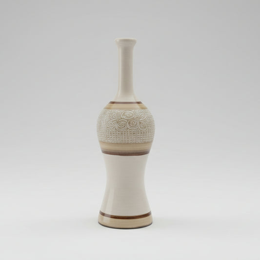 Vaso Cerâmica Decorativo StarBella Garrafa Júlia G – 33×10 cm | Design Elegante | Ideal Para Flores e Decoração de Ambientes