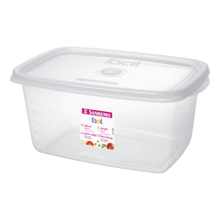 Pote Retangular Sanremo 1,4 L – Hermético, BPA-Free, Freezer, Micro-ondas & Lava-louças