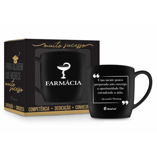 Caneca de Porcelana Urban 300ml Farmácia | Brasfoot Presentes