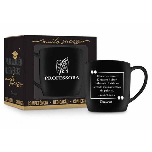 Caneca de Porcelana Urban 300ml Professora | Brasfoot Presentes