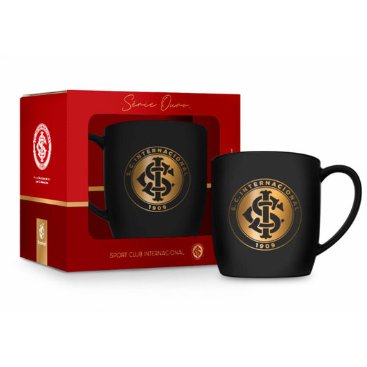 Caneca de Porcelana Urban 300 ml - Inter Série Ouro | BrasFoot Presentes