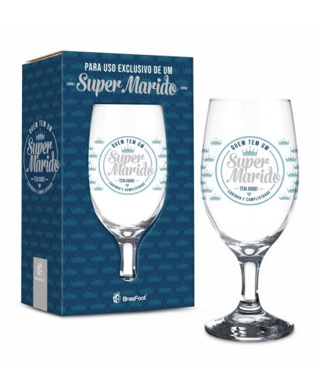 Taça Windsor 330 ml - Uso Exclusivo de um Super Marido | Brasfoot Presentes