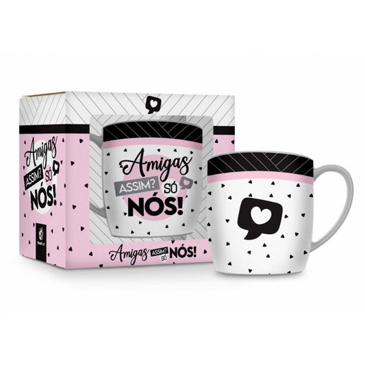 Caneca de Porcelana Urban 300ml - Amigas Assim? Só Nós! | Brasfoot Presentes