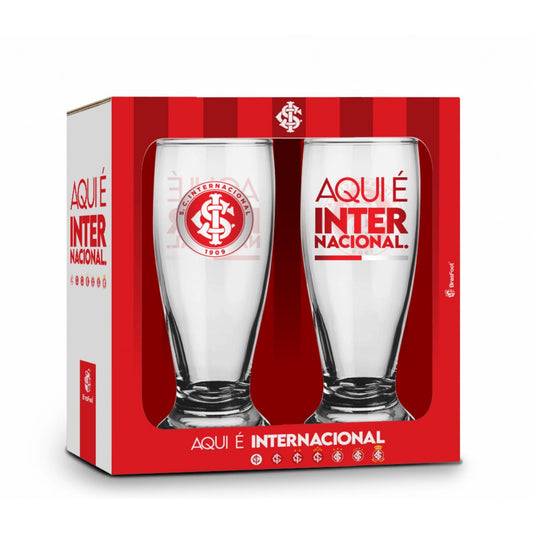 Kit 2 Copos Munich 200 ml - Aqui é Internacional | Brasfoot Presentes