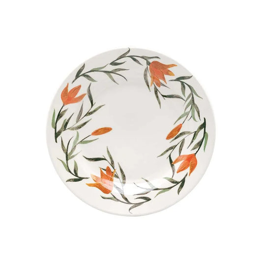 Prato de Sobremesa de Cerâmica 18 cm Donna Lírios | Biona