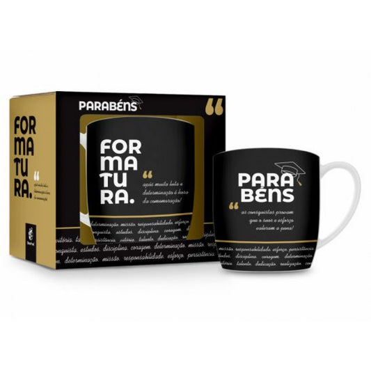 Caneca de Porcelana Urban 300ml - Comemoração Formatura | Brasfoot Presentes