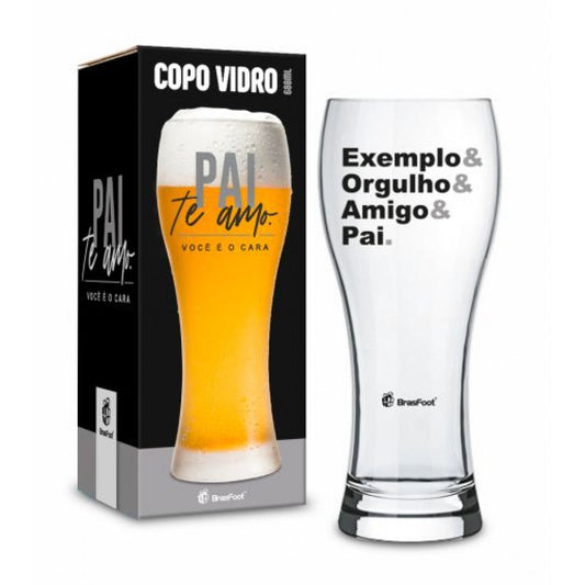 Copo Joinville 680ml - Pai, Te amo! Você é o Cara | Brasfoot