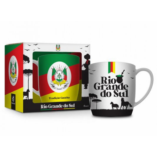Caneca de Porcelana Urban 300 ml - Rio Grande Do Sul | BrasFoot Presentes