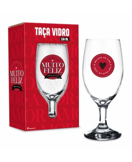 Taça Windsor 330 ml - Você me Faz Muito Feliz | Brasfoot Presentes