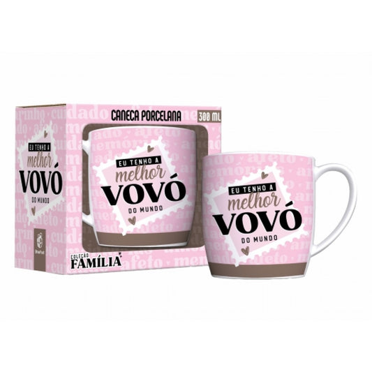 Caneca de Porcelana Urban 300 ml - Eu Tenho a Melhor Vovó | BrasFoot Presentes