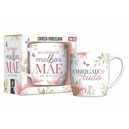 Caneca de Porcelana Urban 300 ml - Melhor Mãe do Mundo | Brasfoot Presentes
