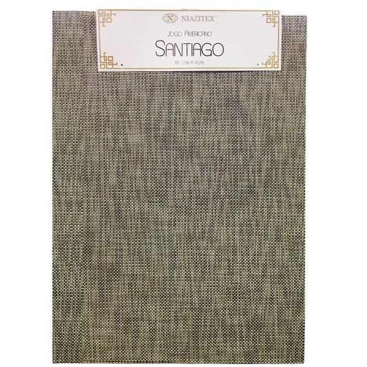 Jogo Americano Santiago 4 Peças 30×45 cm | Niazitex – Impermeável & Durável