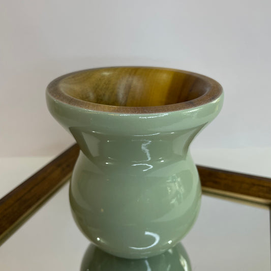 Cuia de Chimarrão Matetri de Madeira Verde 12 cm – Estilo Sofisticado e Tradição Gaúcha