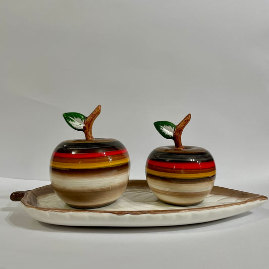 Decoração de Cerâmica - Dupla de Maçãs | Cerâmica Judite