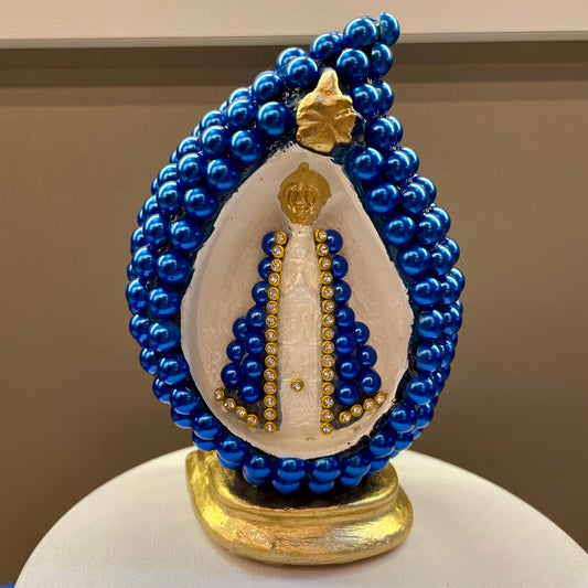 Decoração Nossa Senhora Aparecida na Gota - Pérola Azul