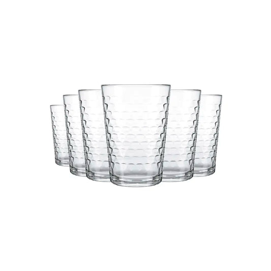 Conjunto 6 Copos de Vidro 265 ml Nadir Batuque – Design Moderno e Multifuncional