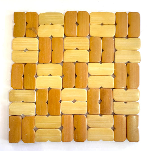 Porta-Panela Bambu Xadrez 16×16 cm – Bigsul | Suporte para Panelas Quentes e Proteção de Bancadas