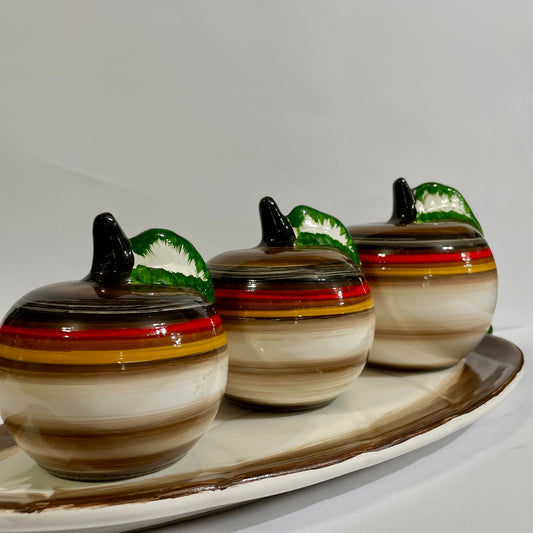 Decoração Cerâmica - Trio de Maçãs | Cerâmica Judite