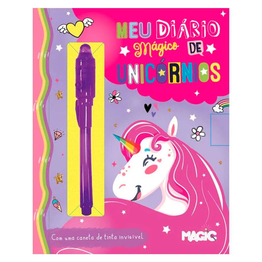 Diário Mágico Unicórnio com Cadeado | Livro Magic