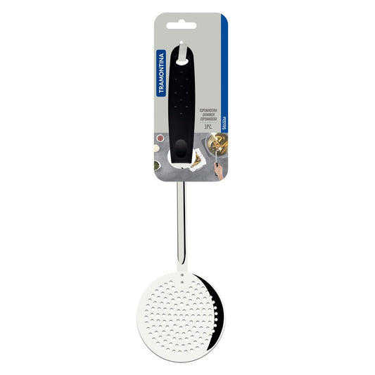 Espumadeira de Aço Inox Utilità com Cabo de Polipropileno Preto | Tramontina