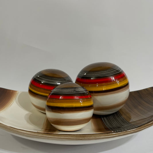 Decoração Cerâmica - Trio de Esferas | Cerâmica Judite