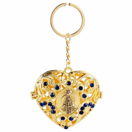 Chaveiro Coração de Metal Nossa Senhora Aparecida