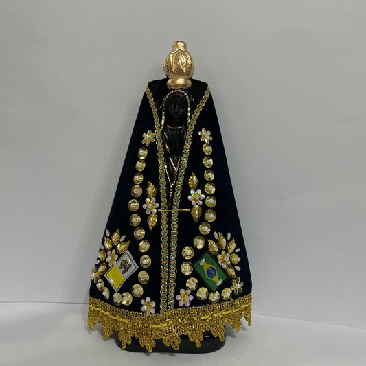 Imagem Nossa Senhora Aparecida 23 cm com Manto Bordado - Decoração