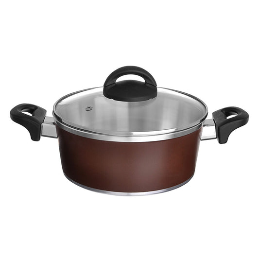 Panela Alumínio Fundido com Tampa de Vidro 2,3 Litros nº 20 Corten | 5 Estrelas
