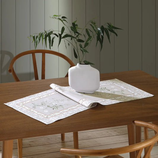 Trilho de Mesa Döhler Clean Renova Adele D 45 cm x 1,60 m – Tecido 50% Algodão + 50% Poliéster | Estampa Digital, Antimanchas e Eco-Responsável