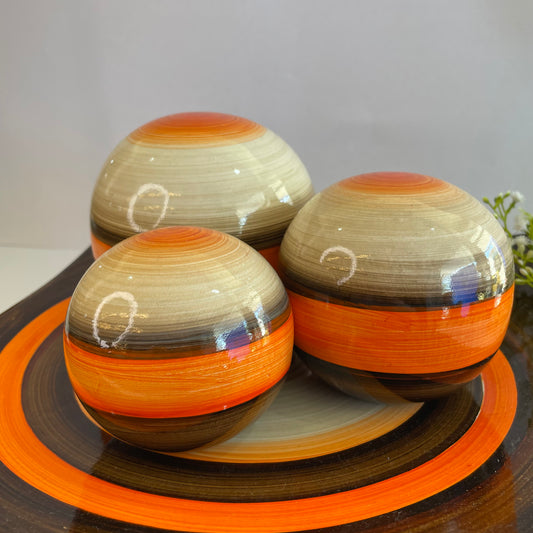 Trio de Esferas Decorativas em Cerâmica – Star Bella