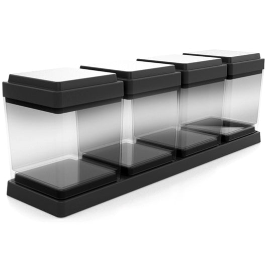 Conjunto Porta Condimentos 4 Potes com Suporte | Utility