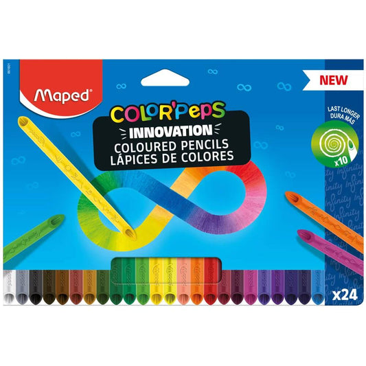 Lápis de Cor Infinito Redondo Color Peps Infinity 24 Cores | Maped