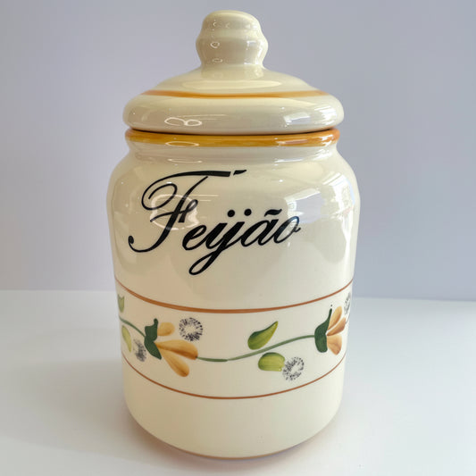 Pote Porta Mantimento Feijão em Cerâmica 25 x 15 cm – Star Bella | Organização com Estilo e Qualidade