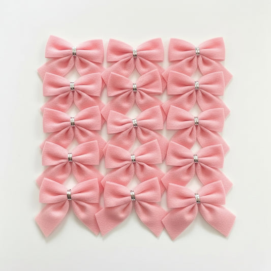 Kit Laços de Natal Rosa 5,5 cm Master Christmas – 12 Peças para Árvore e Presentes