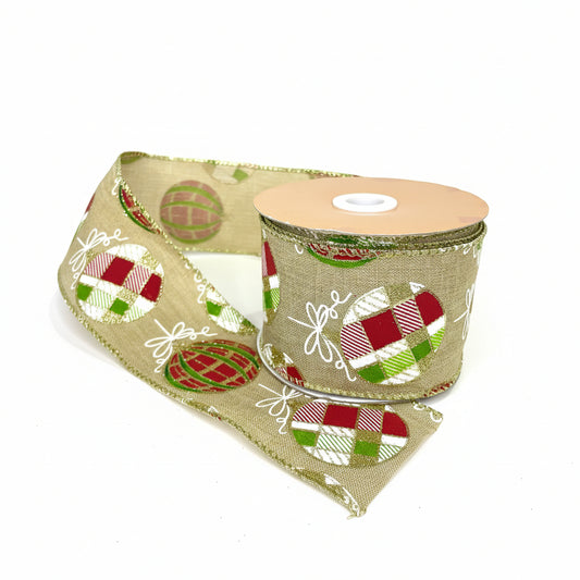 Fita Aramada Linho FlorArte 6,3 cm × 9,14 m – Fita Decorativa Colorida Aramada para Laços, Presentes, Natal