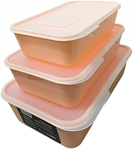 Kit 3 Potes Diamond Plástico Com Tampa - Rosê | Utility