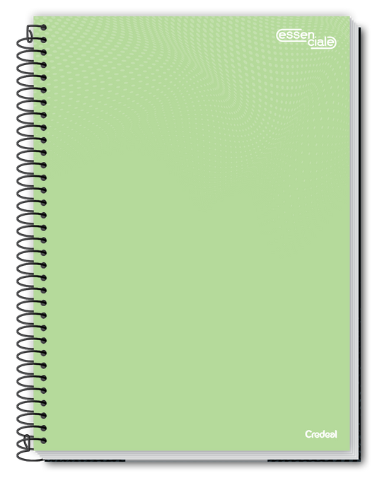 Caderno Essenciale | 8 Opções de Capas | Universitário Capa Dura 1 Matéria 80 Folhas | Credeal