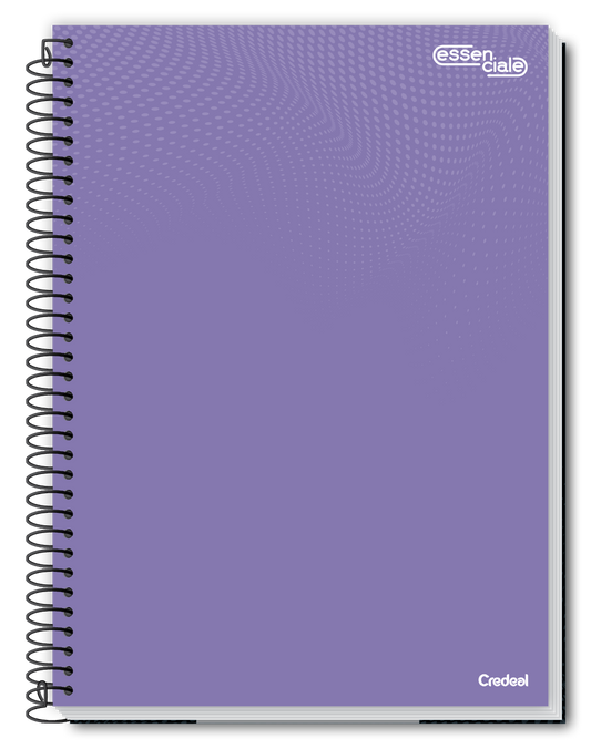 Caderno Essenciale | 8 Opções de Capas | Universitário Capa Dura 1 Matéria 80 Folhas | Credeal