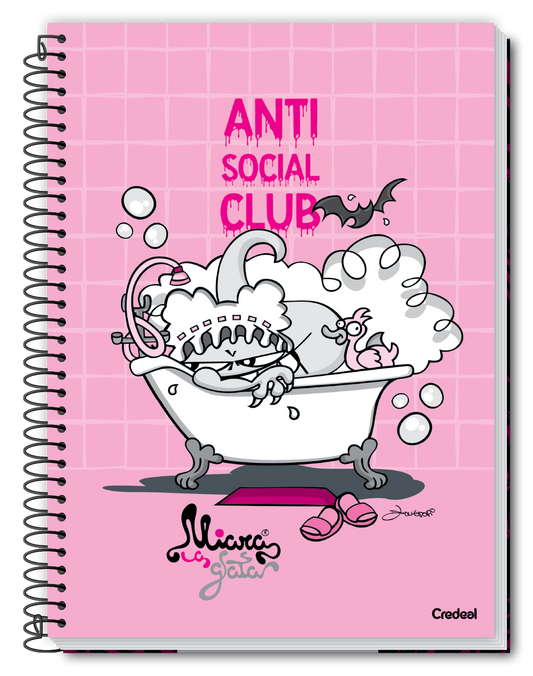 Caderno Miara A Gata | Universitário Capa Dura 1 Matéria 80 Folhas | Credeal