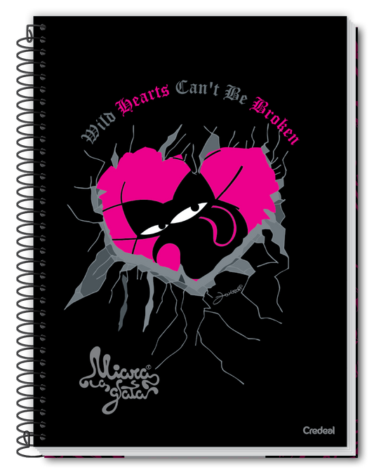 Caderno Miara A Gata | Universitário Capa Dura 1 Matéria 80 Folhas | Credeal