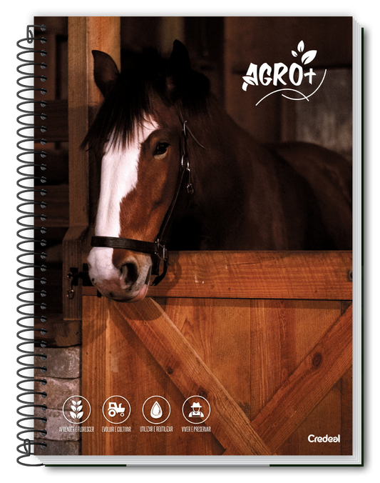 Caderno Agro+ | Universitário Capa Dura 1 Matéria 80 Folhas | Credeal