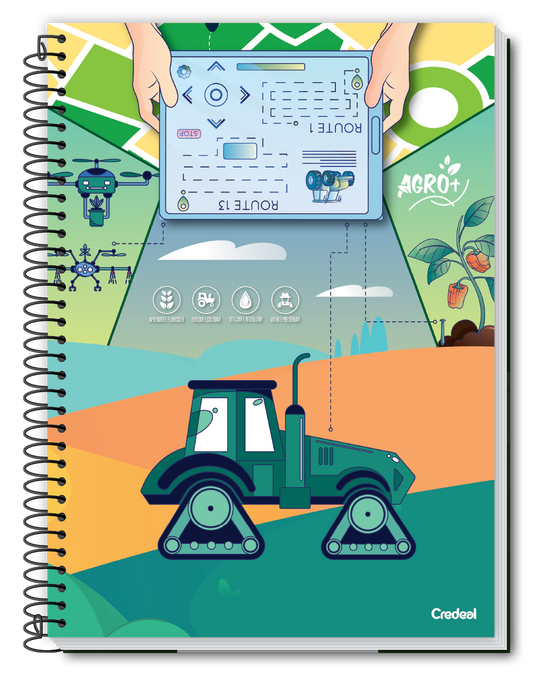 Caderno Agro+ | Universitário Capa Dura 1 Matéria 80 Folhas | Credeal