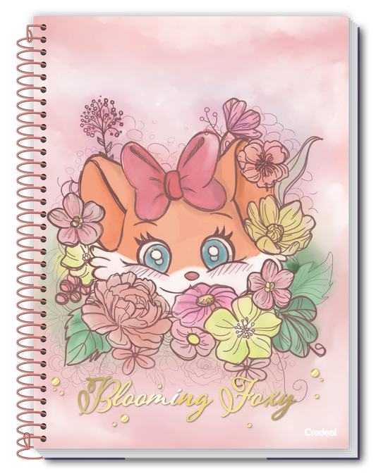 Caderno Foxy Teen | Universitário Capa Dura 1 Matéria 80 Folhas | Credeal