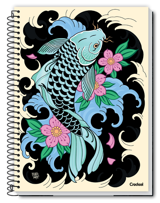 Caderno Original Arts | Universitário Capa Dura 1 Matérias 80 Folhas | Credeal