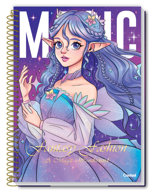 Caderno Princesa Fashion | Universitário Capa Dura 1 Matéria 80 Folhas | Credeal