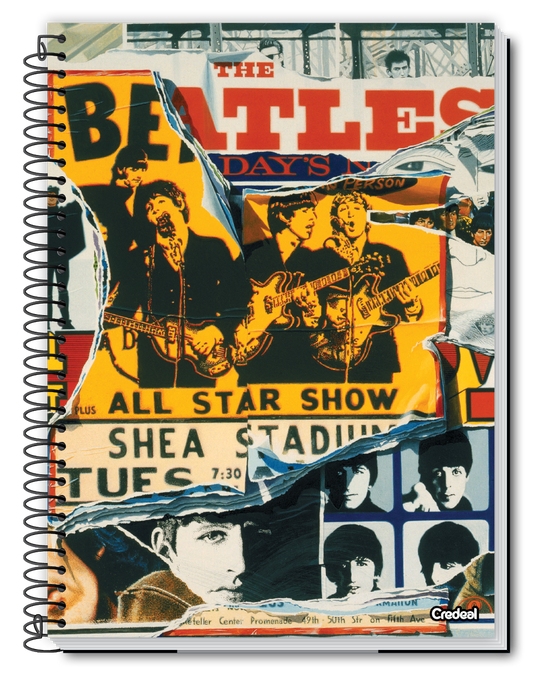 Caderno The Beatles | Universitário Capa Dura 1 Matéria 80 Folhas | Credeal