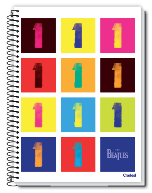 Caderno The Beatles | Universitário Capa Dura 1 Matéria 80 Folhas | Credeal